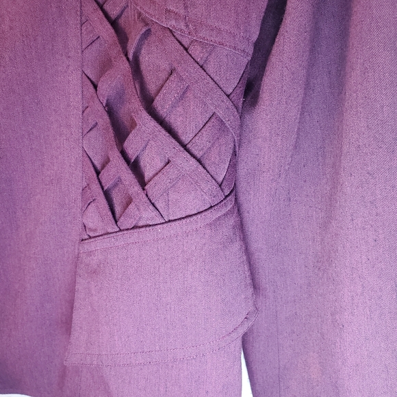 Styleworks blazer jacket business casual plus size 14 Burgundy. - Picture 4 of 16